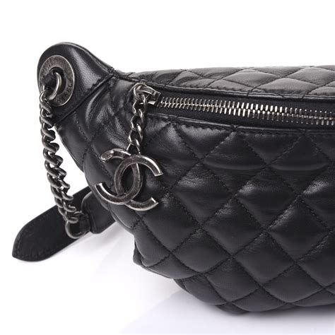 chanel fanny pack fur|chanel lambskin fanny bag.